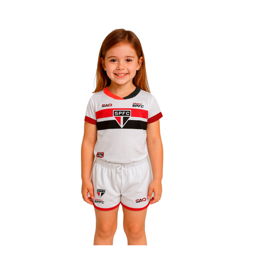 UNIFORME DE JOGO FEMININO – MODELO 1 (ESCOLAS SPFC)