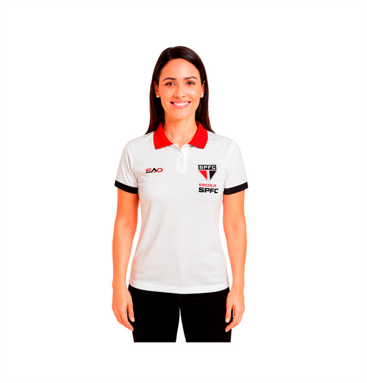 CAMISA POLO – LINHA PASSEIO - FEMININA ( BRANCO )