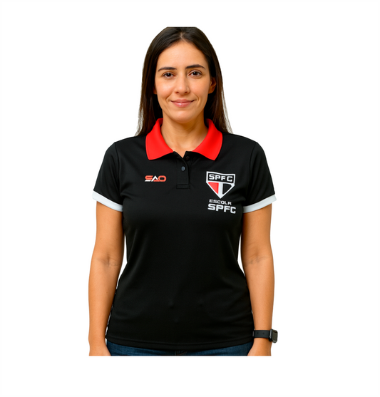 CAMISA POLO – LINHA PASSEIO - FEMININA ( PRETO )