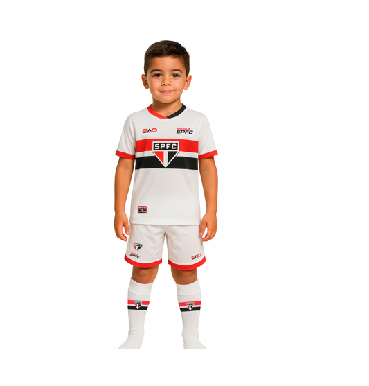 KIT UNIFORME 1 JOGO  – MODELO MANGA CURTA (ESCOLAS SPFC)