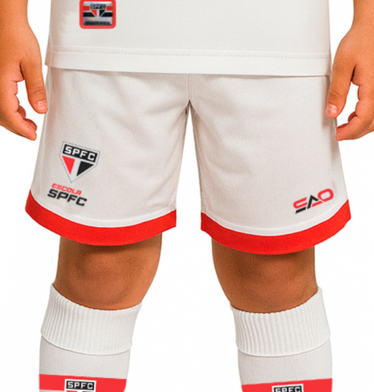 CALÇÃO UNIFORME 1 – MODELO MANGA CURTA (ESCOLAS SPFC)