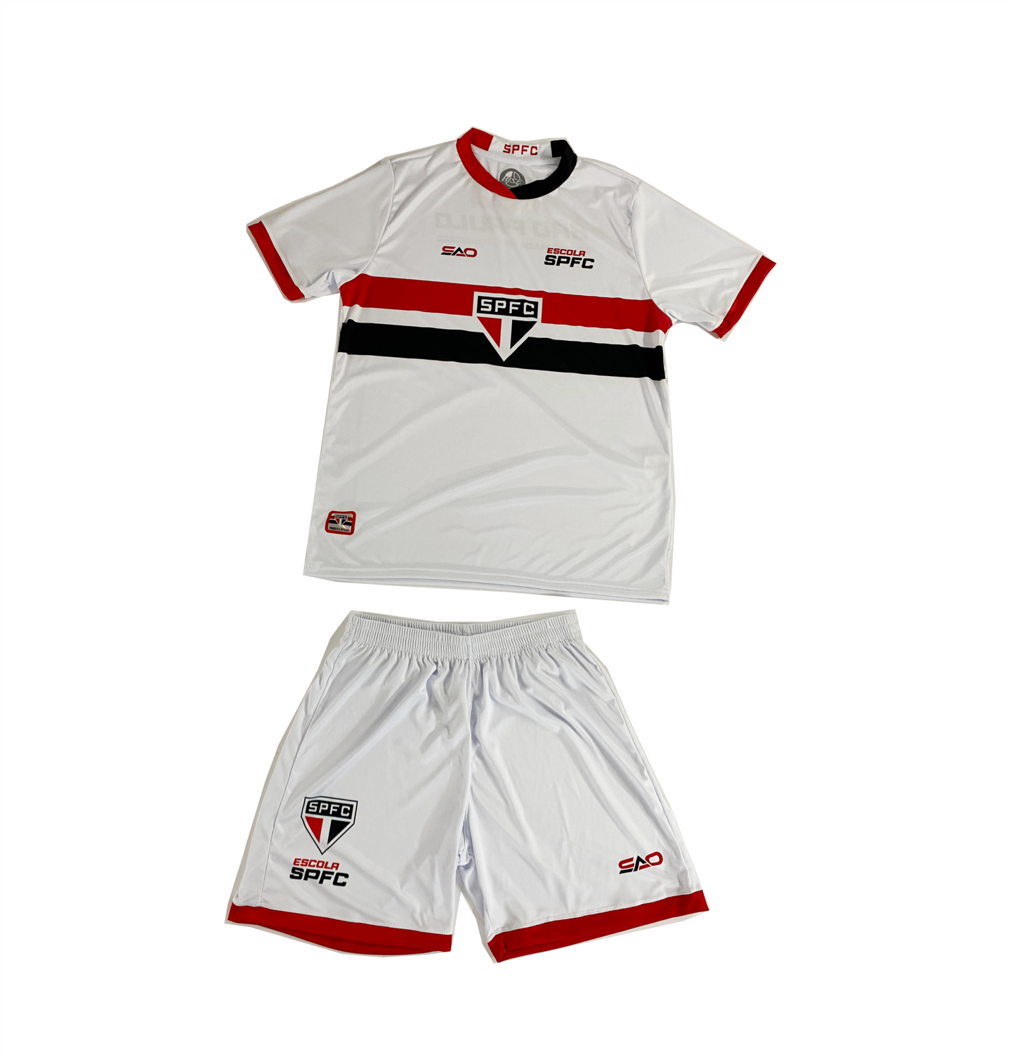 KIT UNIFORME 1 JOGO  – MODELO MANGA CURTA (ESCOLAS SPFC)