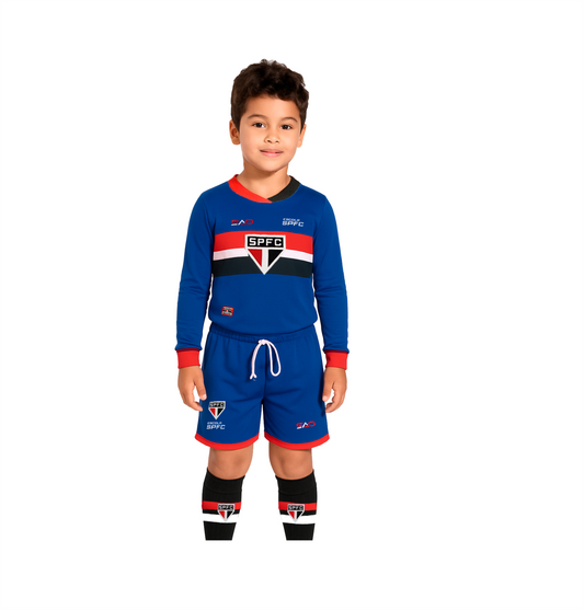 KIT UNIFORME 3 – MODELO MANGA LONGA (ESCOLAS SPFC)