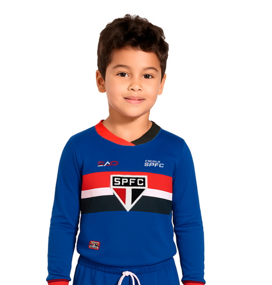 CAMISA UNIFORME 3 – MODELO MANGA LONGA (ESCOLAS SPFC)