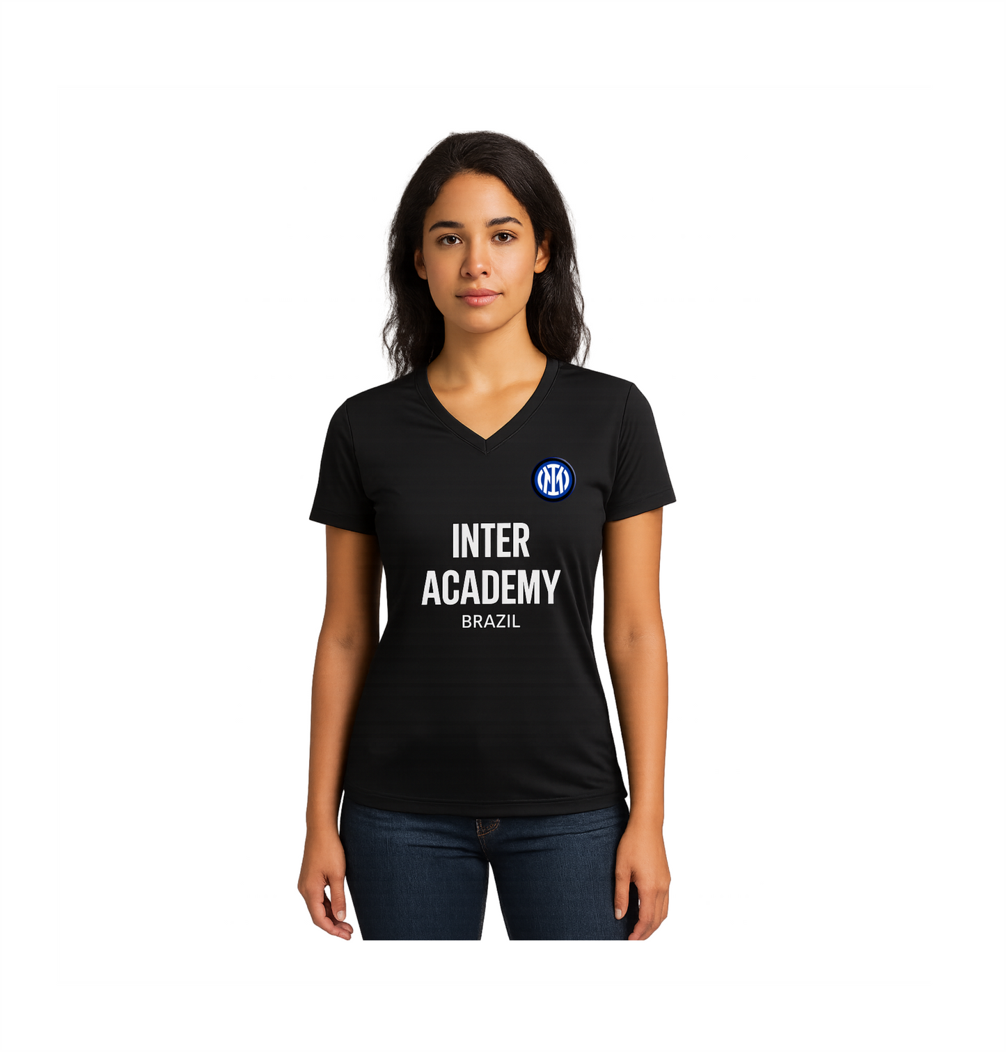 Camisa de Passeio Feminina – Inter Academy Brazil ( PRETA )